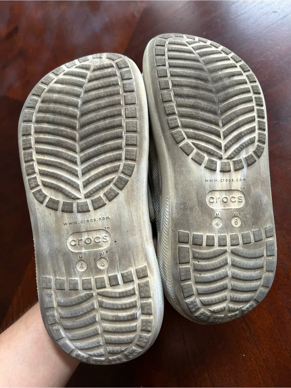 CROCS White & cream Camo Classic Clog Platform size 6